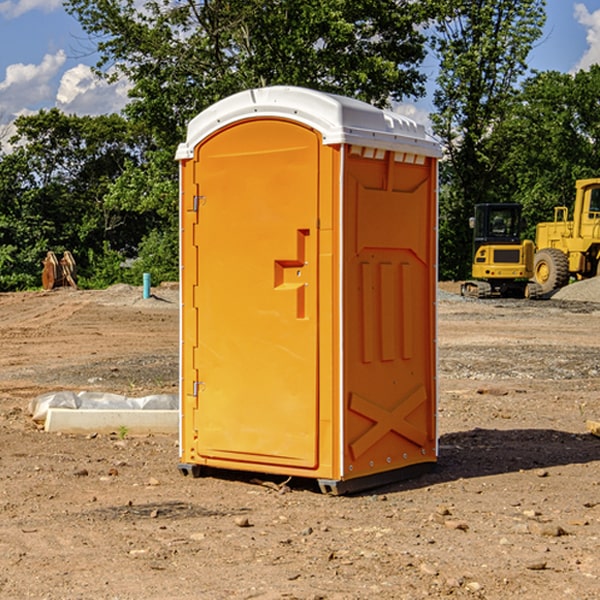 how often are the porta potties cleaned and serviced during a rental period in Gate